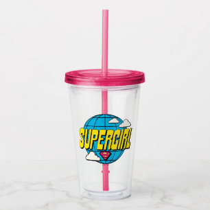 Supergirl Global Pop Graphic Acrylic Tumbler