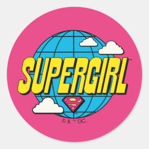 Supergirl Global Pop Graphic Classic Round Sticker