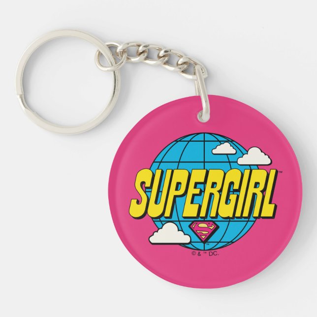 Supergirl Global Pop Graphic Key Ring (Front)