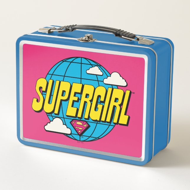 Supergirl Global Pop Graphic Metal Lunch Box (Front)