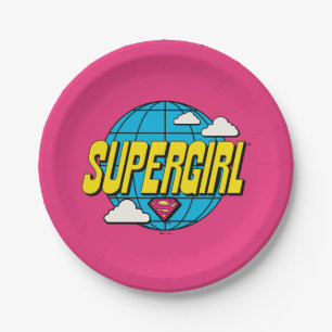 Supergirl Global Pop Graphic Paper Plate
