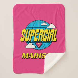 Supergirl Global Pop Graphic Sherpa Blanket