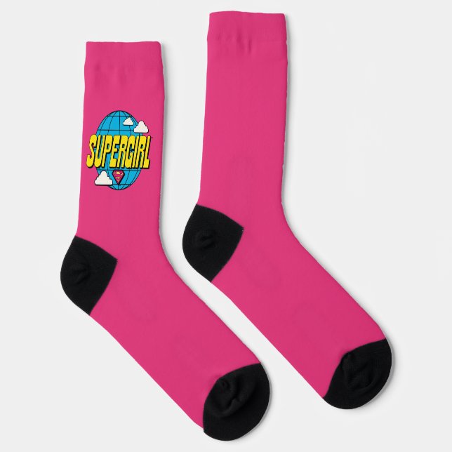 Supergirl Global Pop Graphic Socks (Right)