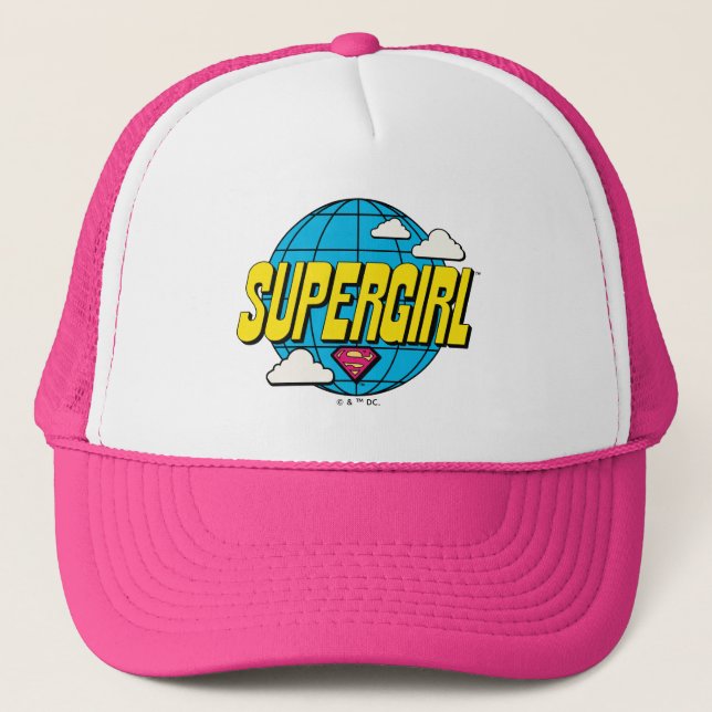 Supergirl Global Pop Graphic Trucker Hat (Front)