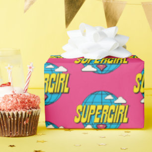 Supergirl Global Pop Graphic Wrapping Paper