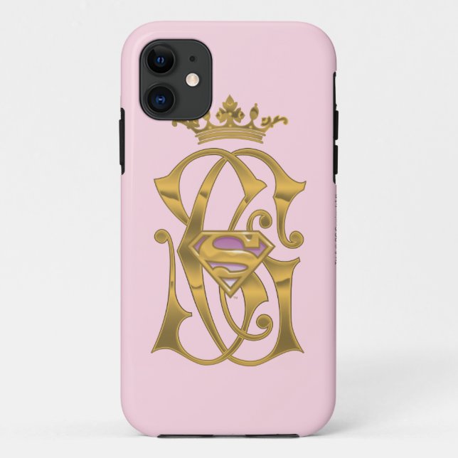 Supergirl Gold Crown Case-Mate iPhone Case (Back)