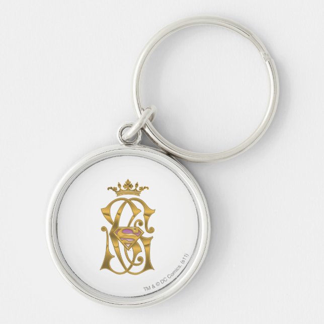 Supergirl Gold Crown Key Ring (Front)