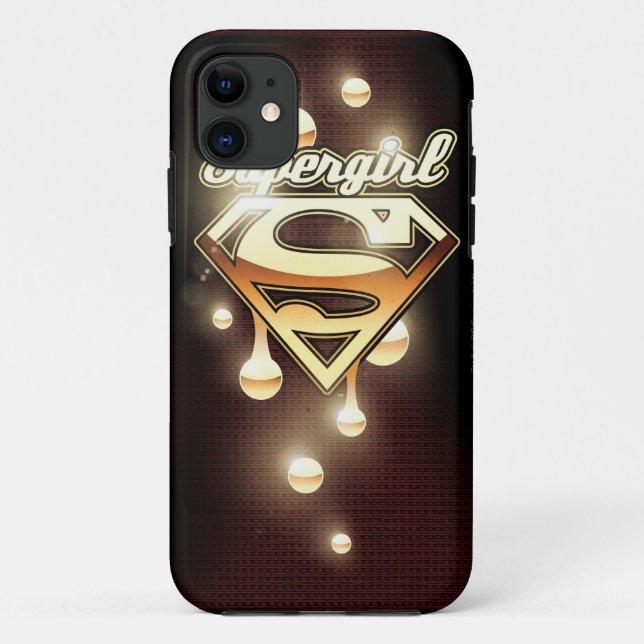 Supergirl Gold Drips Case-Mate iPhone Case (Back)