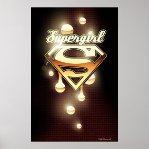 Supergirl Gold Drips Poster