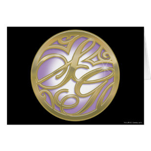 Supergirl Gold & Purple Circle Logo