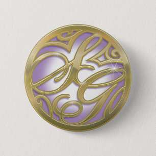 Supergirl Gold & Purple Circle Logo 6 Cm Round Badge