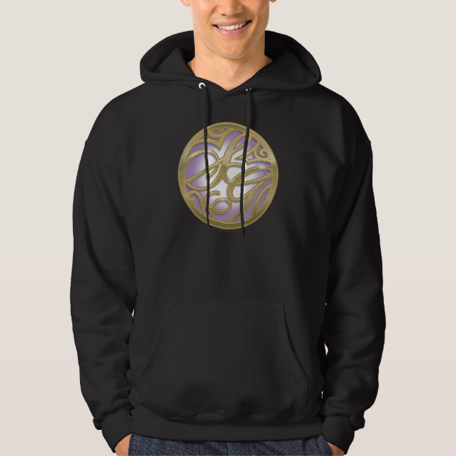 Supergirl Gold & Purple Circle Logo Hoodie (Front)