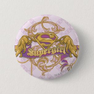 Supergirl Golden Cat 3 6 Cm Round Badge