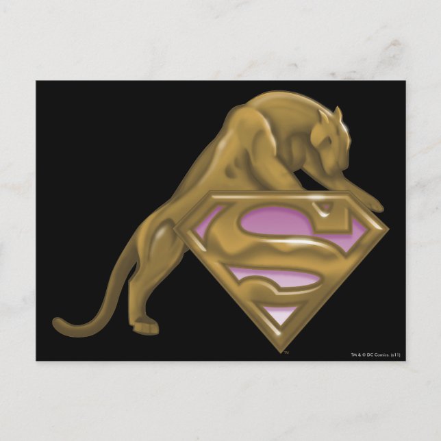 Supergirl Golden Cat Postcard (Front)