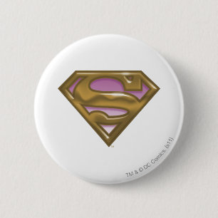 Supergirl Golden Logo 6 Cm Round Badge