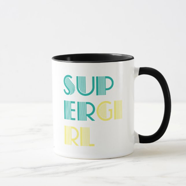 Supergirl Green and Yellow Mug (Right)