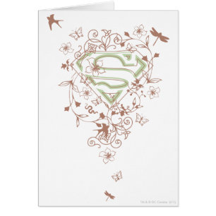 Supergirl Green Floral Logo