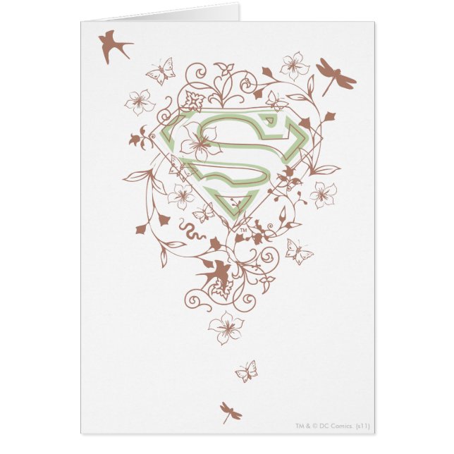 Supergirl Green Floral Logo (Front)