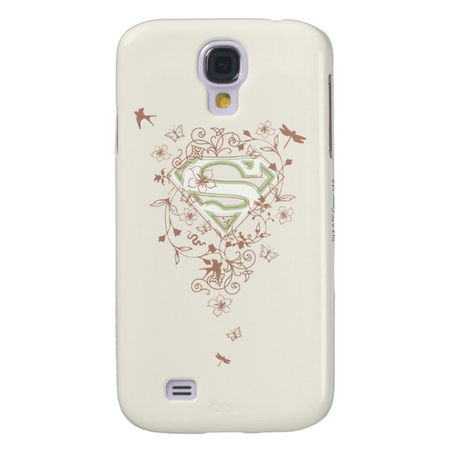 Supergirl Green Floral Logo Case-Mate Samsung Galaxy Case (Back)