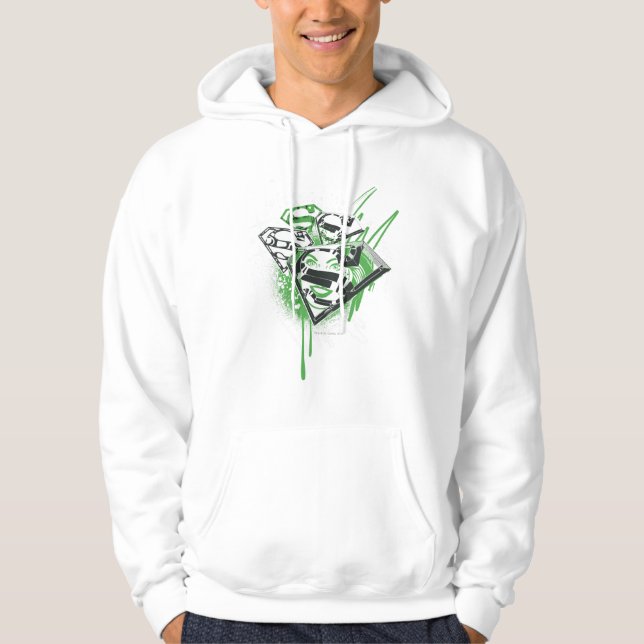 Supergirl Green Spills Hoodie (Front)