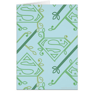 Supergirl Green Vine Logo Pattern