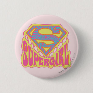 Supergirl Groovy Logo 6 Cm Round Badge