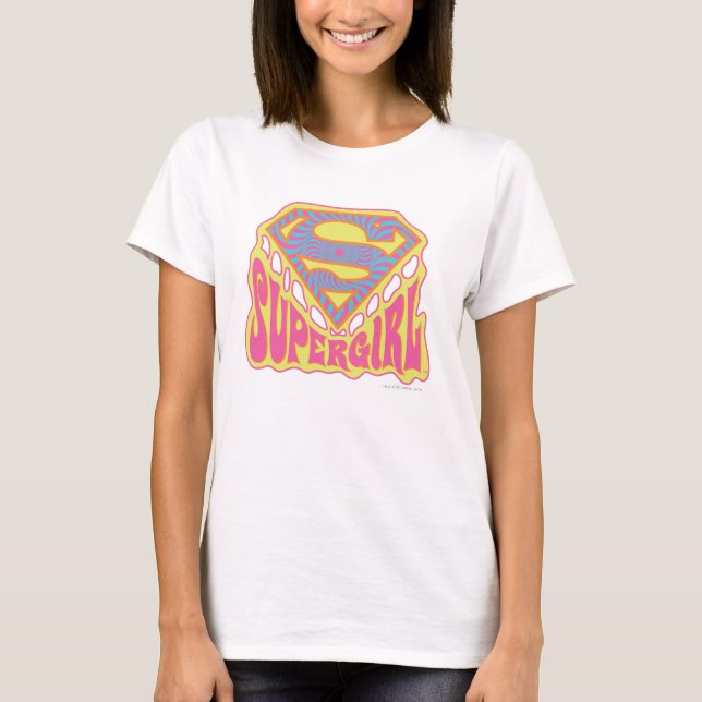Supergirl Groovy Logo T-Shirt (Front)