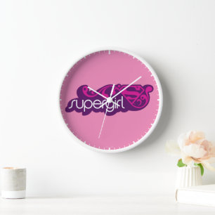 Supergirl Groovy Name and S-Shield Clock