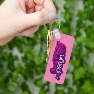 Supergirl Groovy Name and S-Shield Key Ring