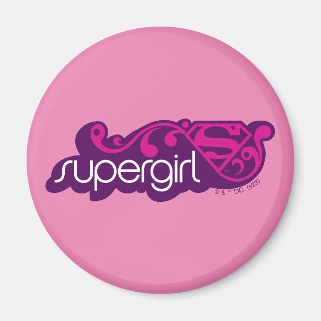 Supergirl Groovy Name and S-Shield Magnet (Front)