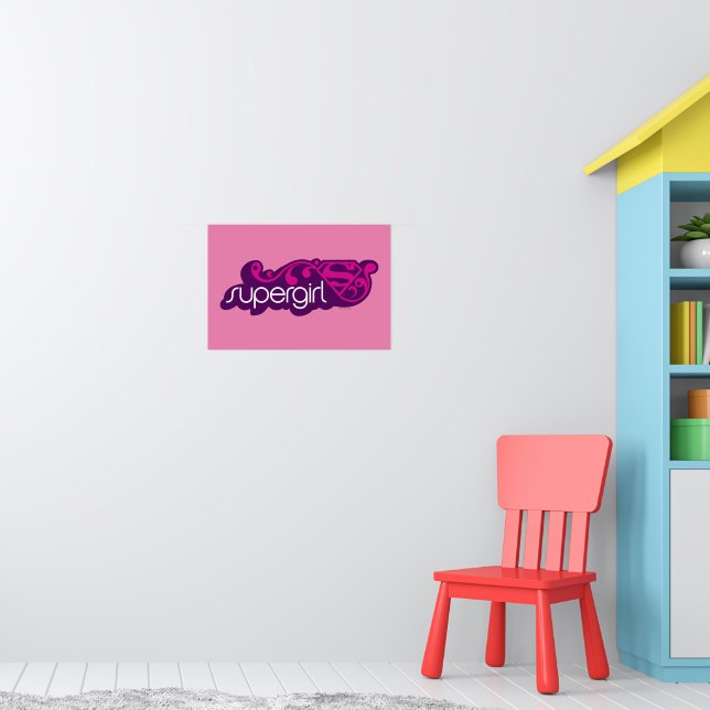 Supergirl Groovy Name and S-Shield Poster (Nursery 1)