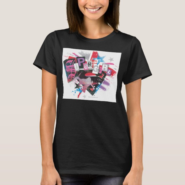 Supergirl Grunge Design T-Shirt (Front)