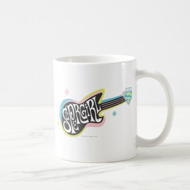 Supergirl Guitar Coffee Mug (Right)