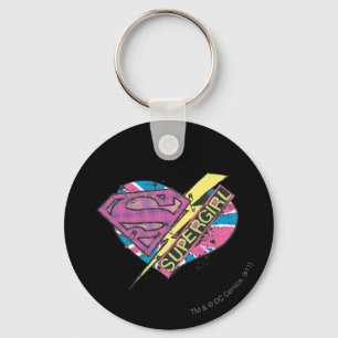 Supergirl Heart and Bolt Key Ring