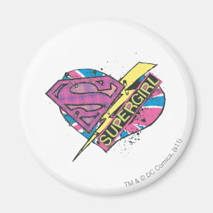 Supergirl Heart and Bolt Magnet