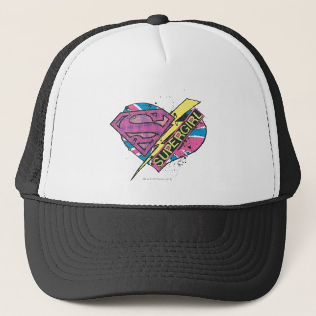 Supergirl Heart and Bolt Trucker Hat (Front)