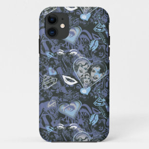 Supergirl Hearts and Lips Pattern iPhone 11 Case