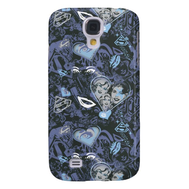 Supergirl Hearts and Lips Pattern Case-Mate Samsung Galaxy Case (Back)