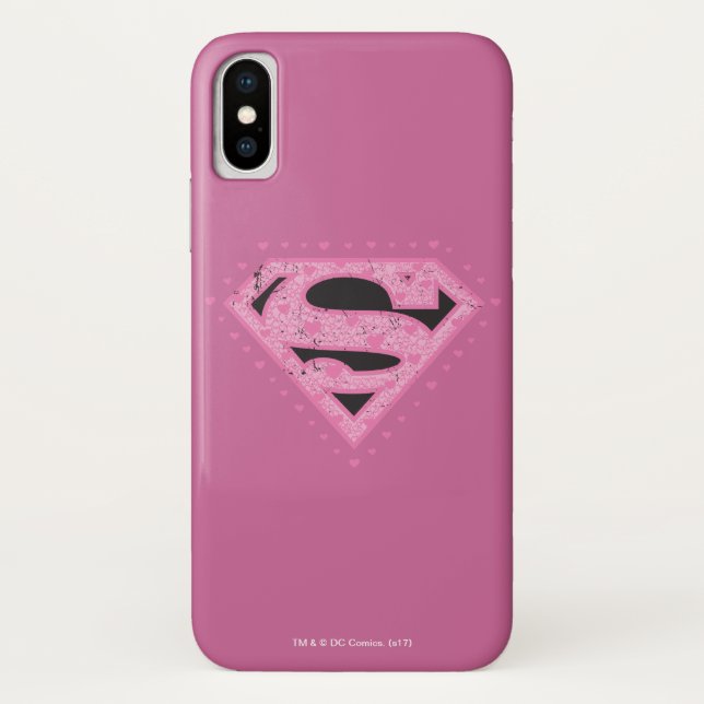 Supergirl Hearts Case-Mate iPhone Case (Back)