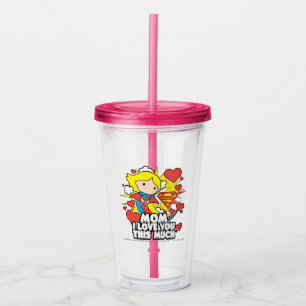Supergirl I Love You This Much Acrylic Tumbler