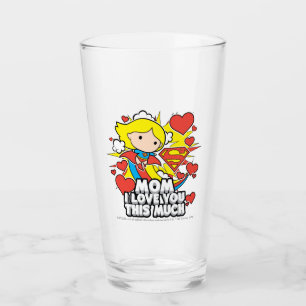 Supergirl I Love You This Much Glass