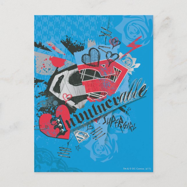 Supergirl Invulnerable Postcard (Front)