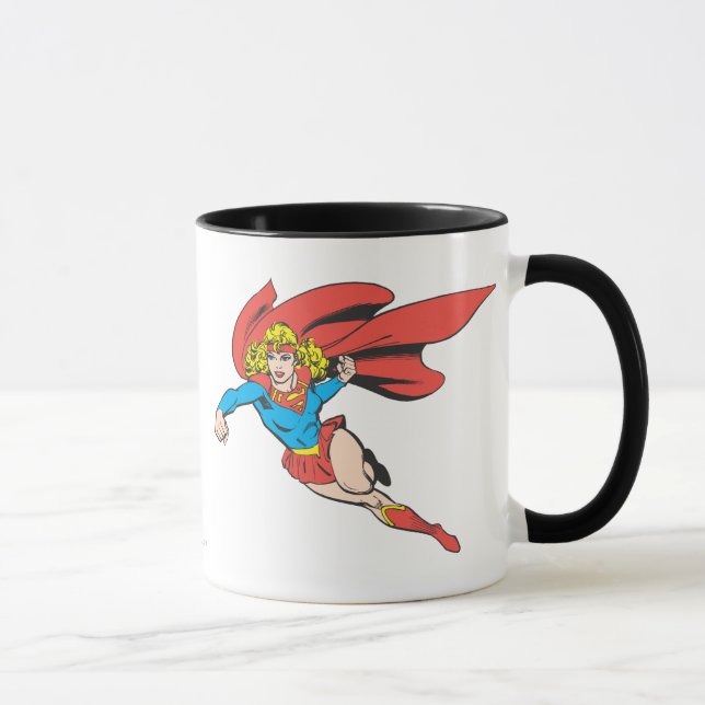 Supergirl Leaps and Punches Mug (Right)