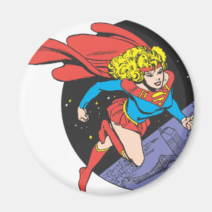 Supergirl Leaps in Space Magnet