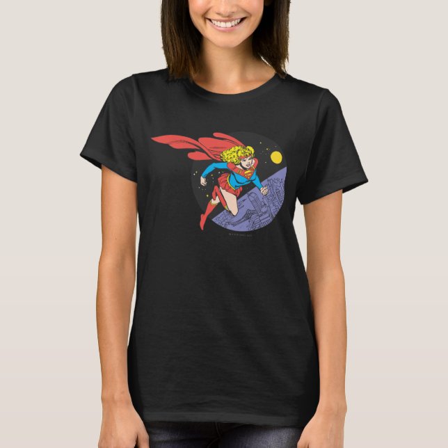 Supergirl Leaps in Space T-Shirt (Front)