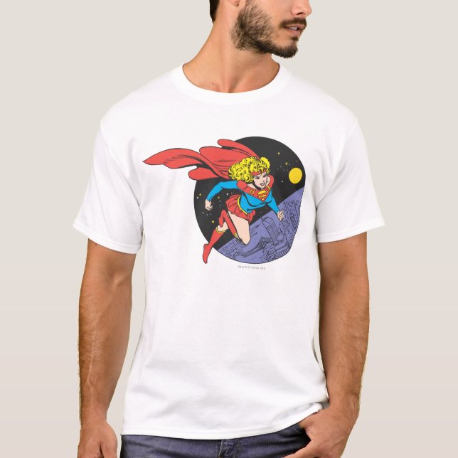 Supergirl Leaps in Space T-Shirt (Front)