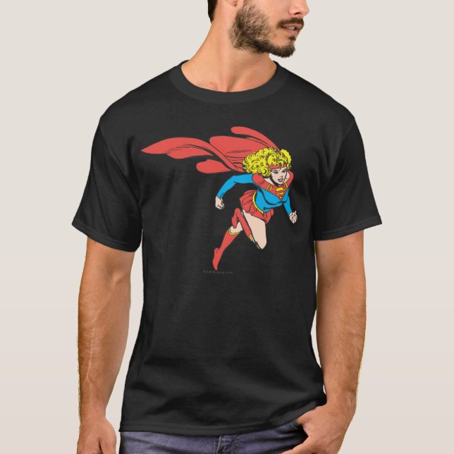 Supergirl Leaps Right T-Shirt (Front)