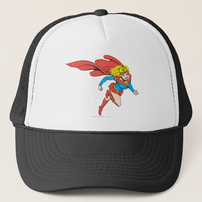 Supergirl Leaps Right Trucker Hat (Front)