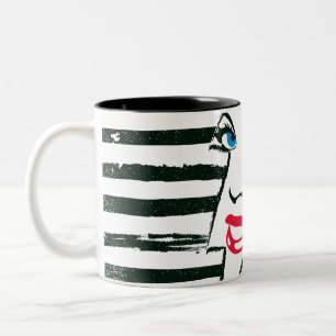 Supergirl Lightning With Face Two-Tone Coffee Mug