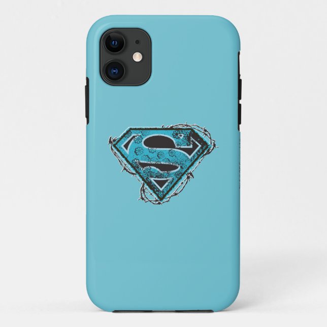 Supergirl Logo Barbed Wire and Flowers Case-Mate iPhone Case (Back)